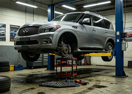 Осмотр и ремонт Infiniti QX80. Каково состояние шасси?